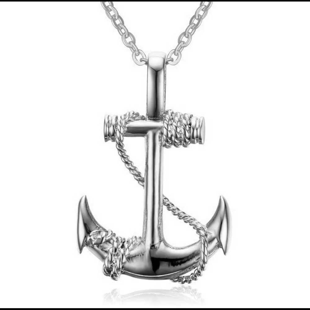 Anchor Necklace- Silver